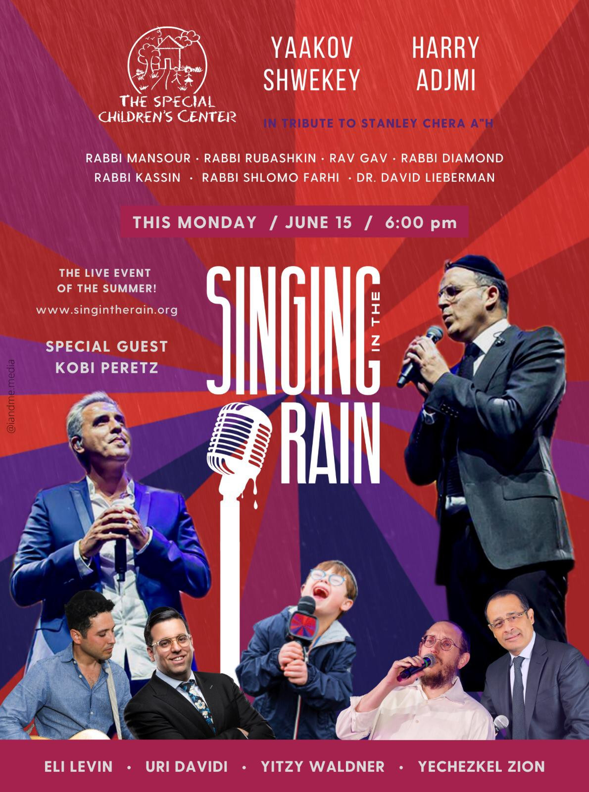 Singing in the Rain: Telethon Event, Today, Monday, June 15 1